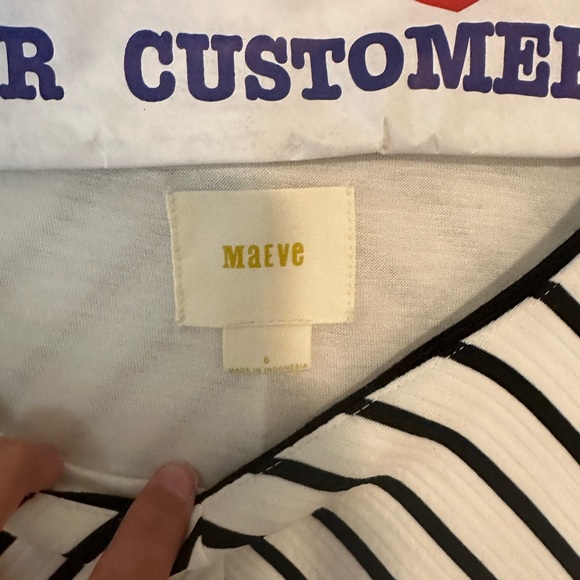 Black & White Geometric Dress by Maeve - Picture 3 of 4